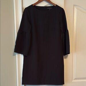 Banana Republic Black Sheath Dress with Bell Sleeves